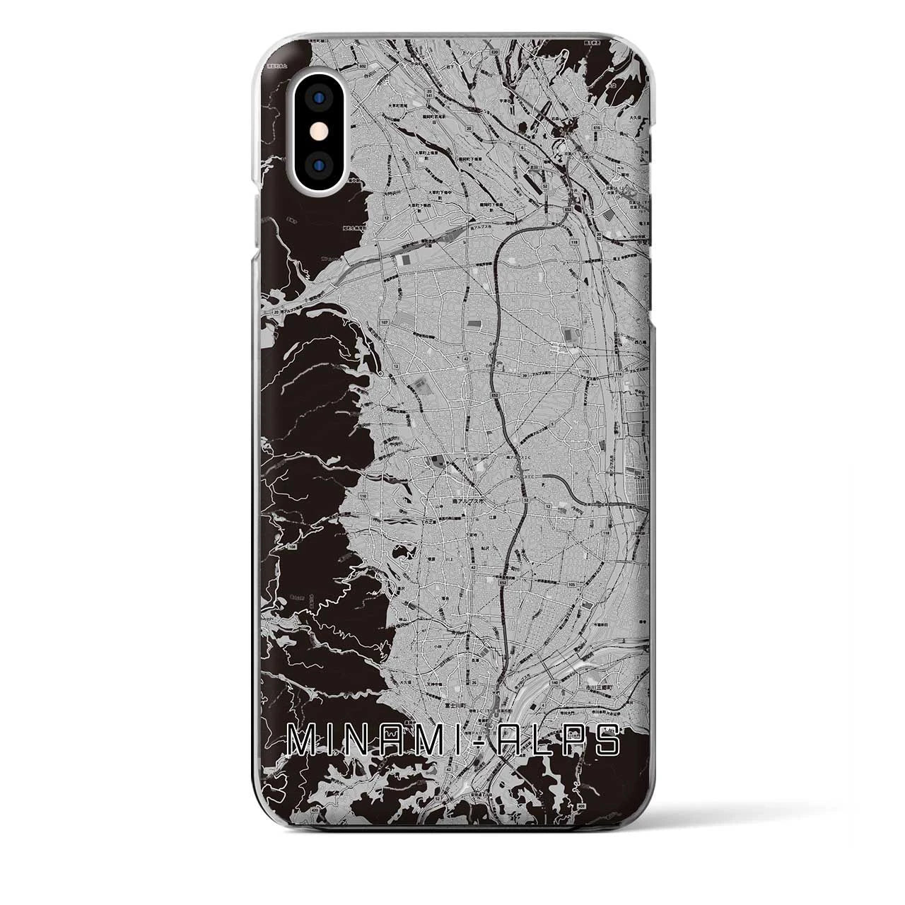 【南アルプス(山梨県)】地図柄iPhoneケース(クリアタイプ)