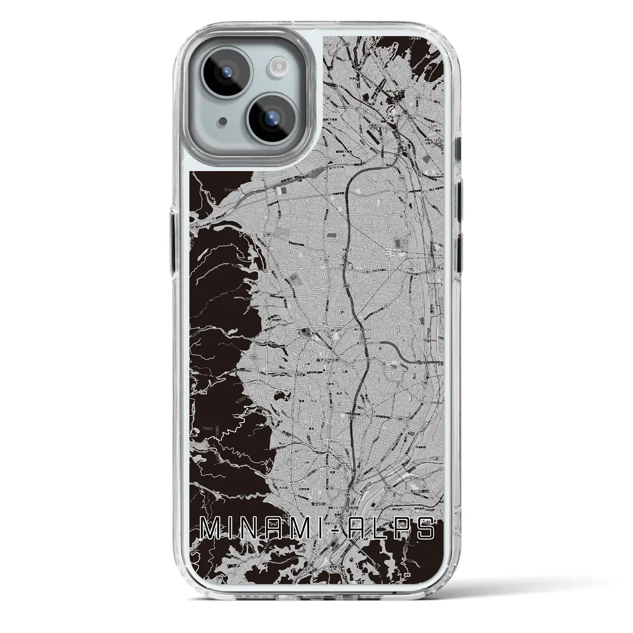 【南アルプス(山梨県)】地図柄iPhoneケース(MagSafeタイプ)