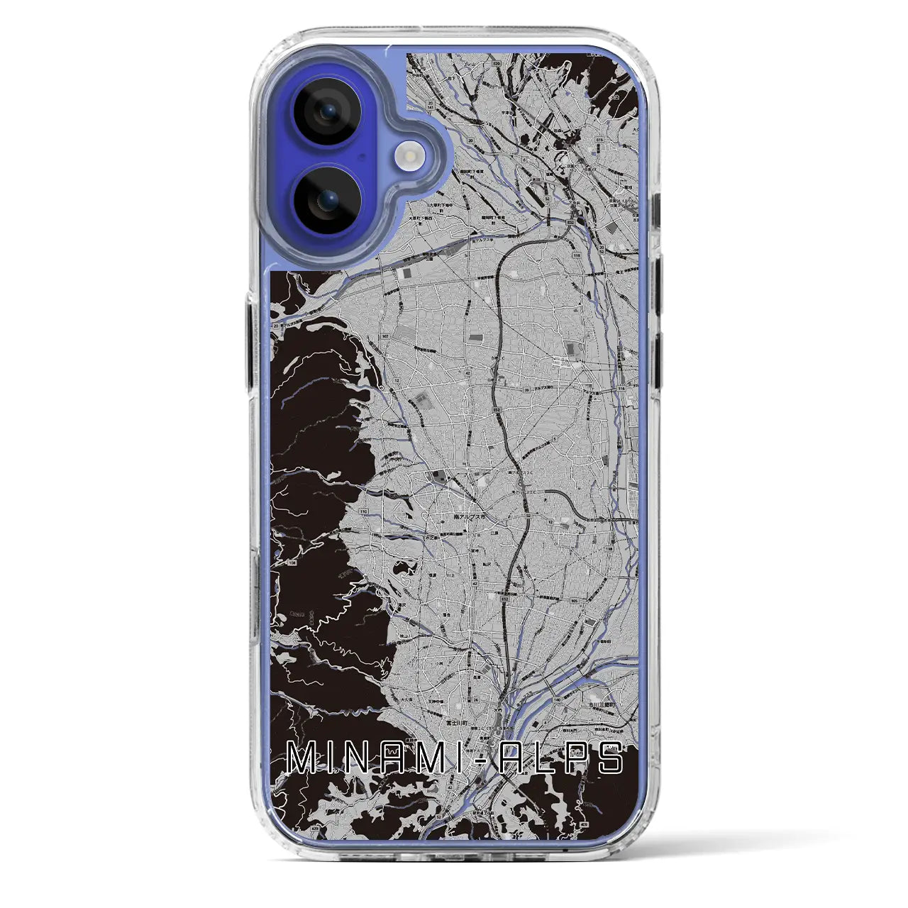 【南アルプス(山梨県)】地図柄iPhoneケース(MagSafeタイプ)