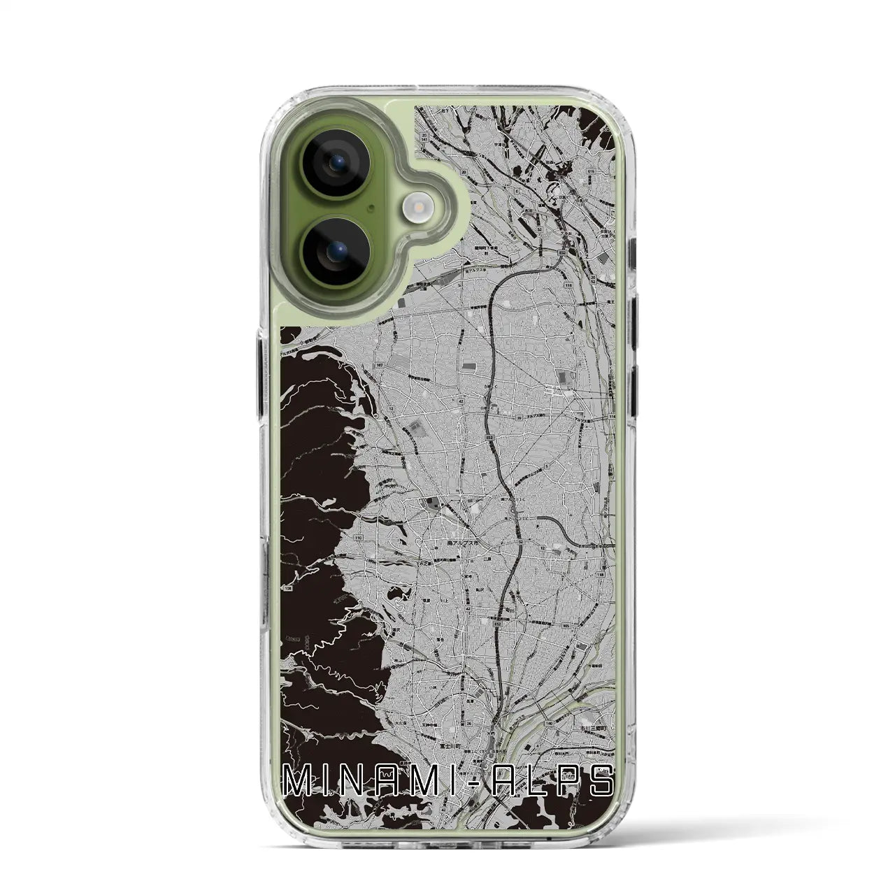 【南アルプス(山梨県)】地図柄iPhoneケース(MagSafeタイプ)