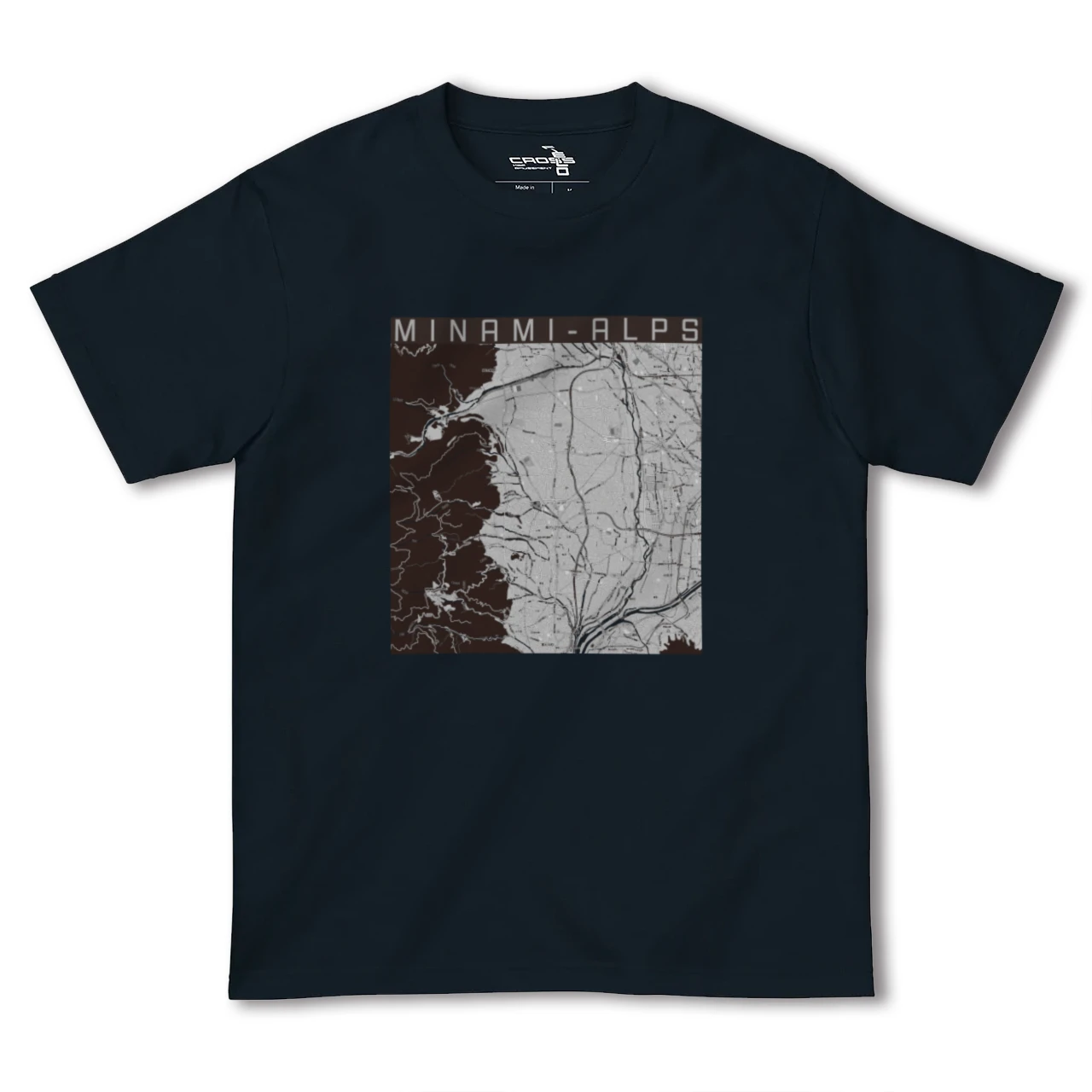 【南アルプス(山梨県)】地図柄ヘビーウェイトTシャツ