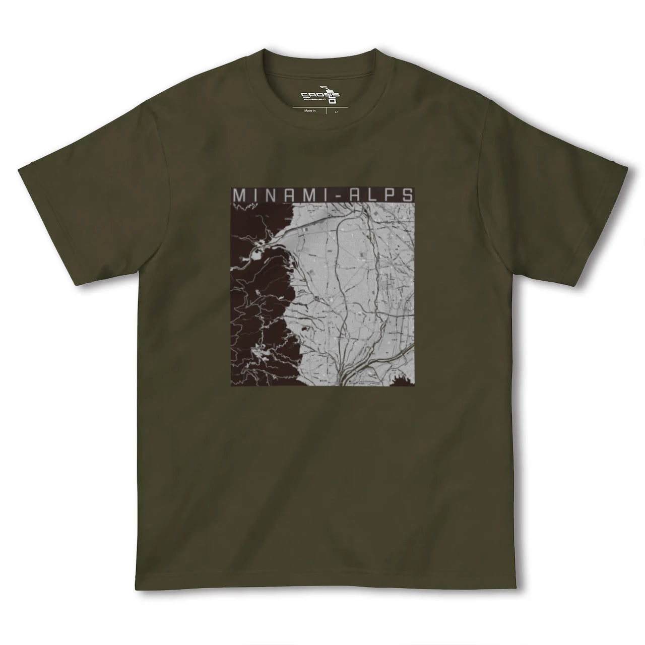 【南アルプス(山梨県)】地図柄ヘビーウェイトTシャツ