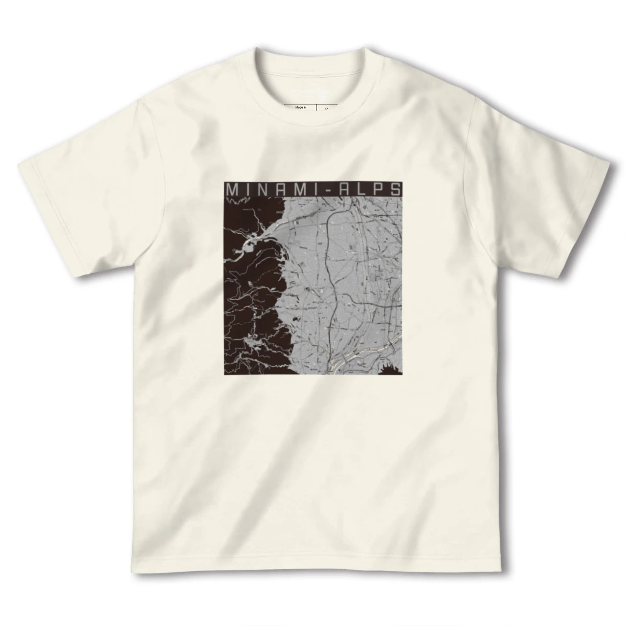 【南アルプス(山梨県)】地図柄ヘビーウェイトTシャツ