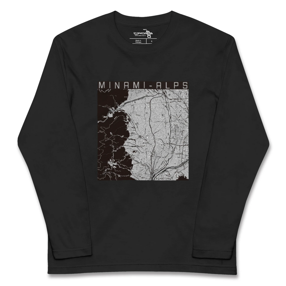 【南アルプス(山梨県)】地図柄ロングスリーブTシャツ