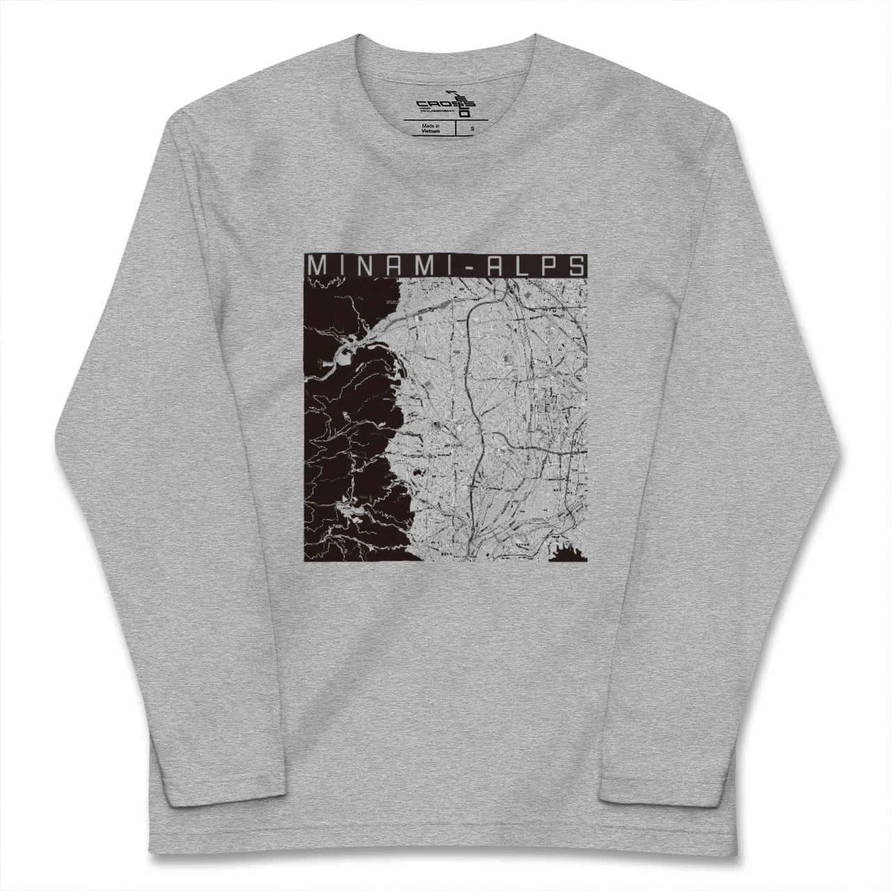 【南アルプス(山梨県)】地図柄ロングスリーブTシャツ