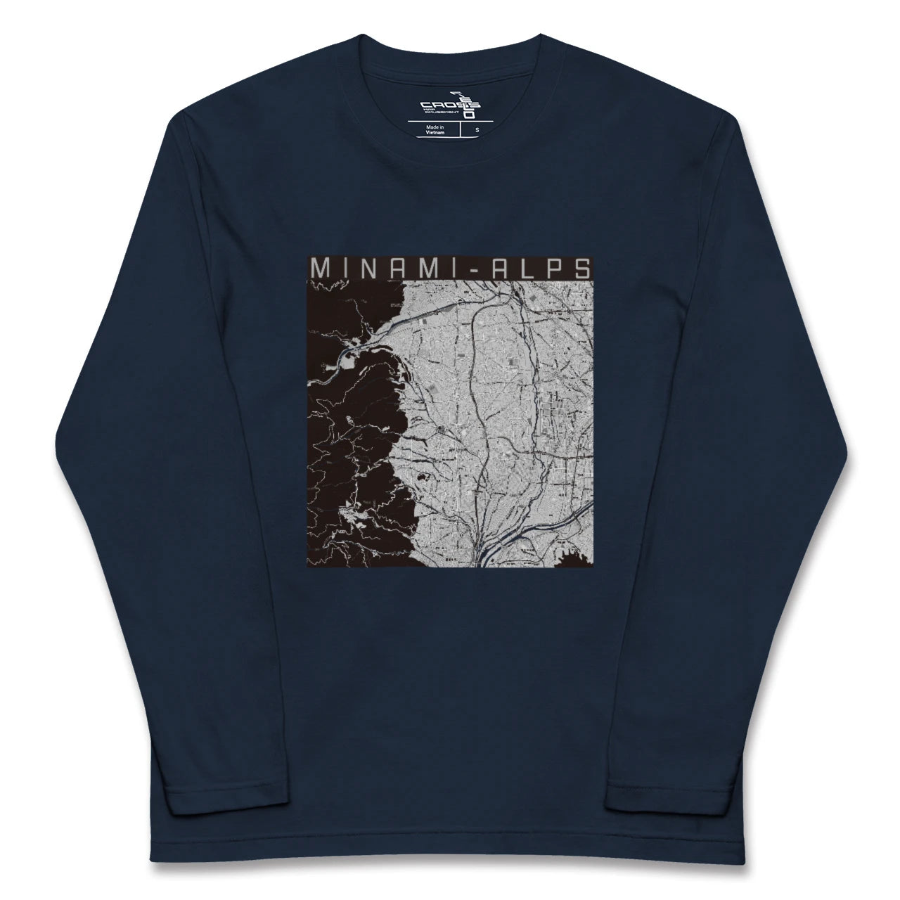 【南アルプス(山梨県)】地図柄ロングスリーブTシャツ