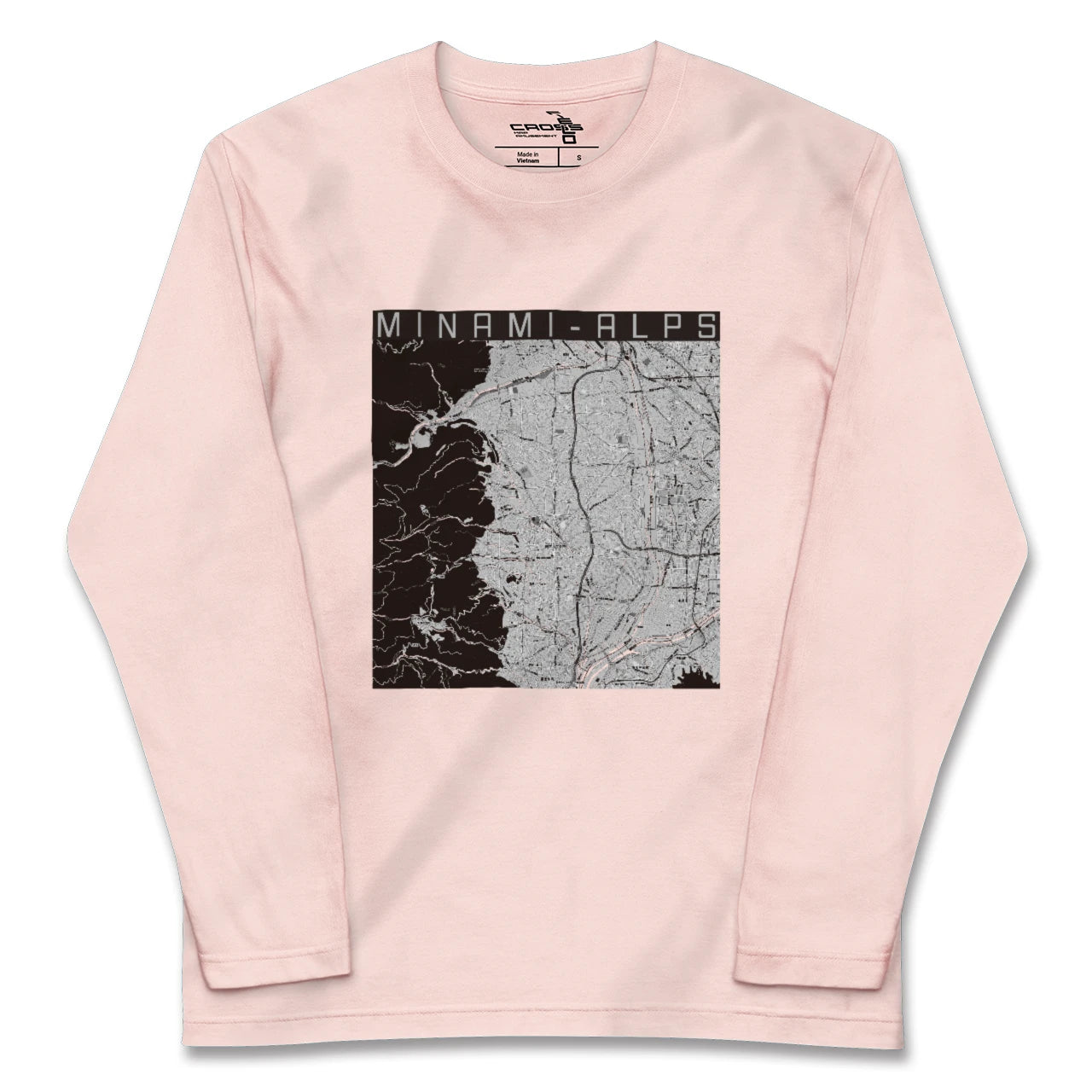 【南アルプス(山梨県)】地図柄ロングスリーブTシャツ