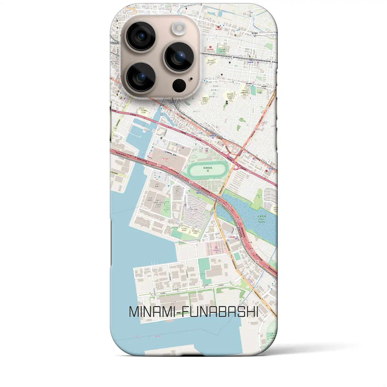 【南船橋(千葉県)】地図柄iPhoneケース(バックカバータイプ)