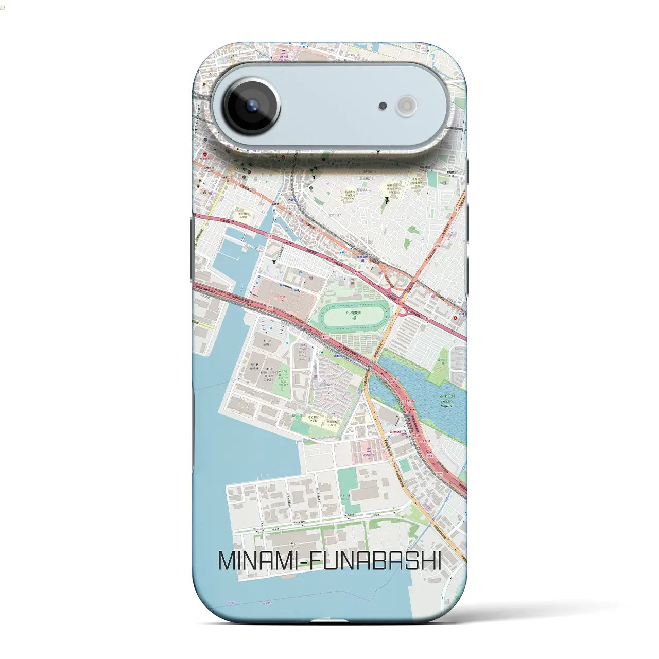 【南船橋(千葉県)】地図柄iPhoneケース(バックカバータイプ)