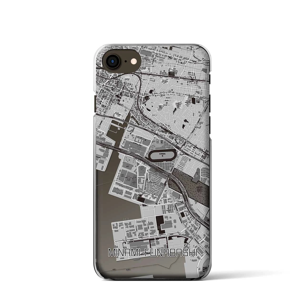 【南船橋(千葉県)】地図柄iPhoneケース(クリアタイプ)