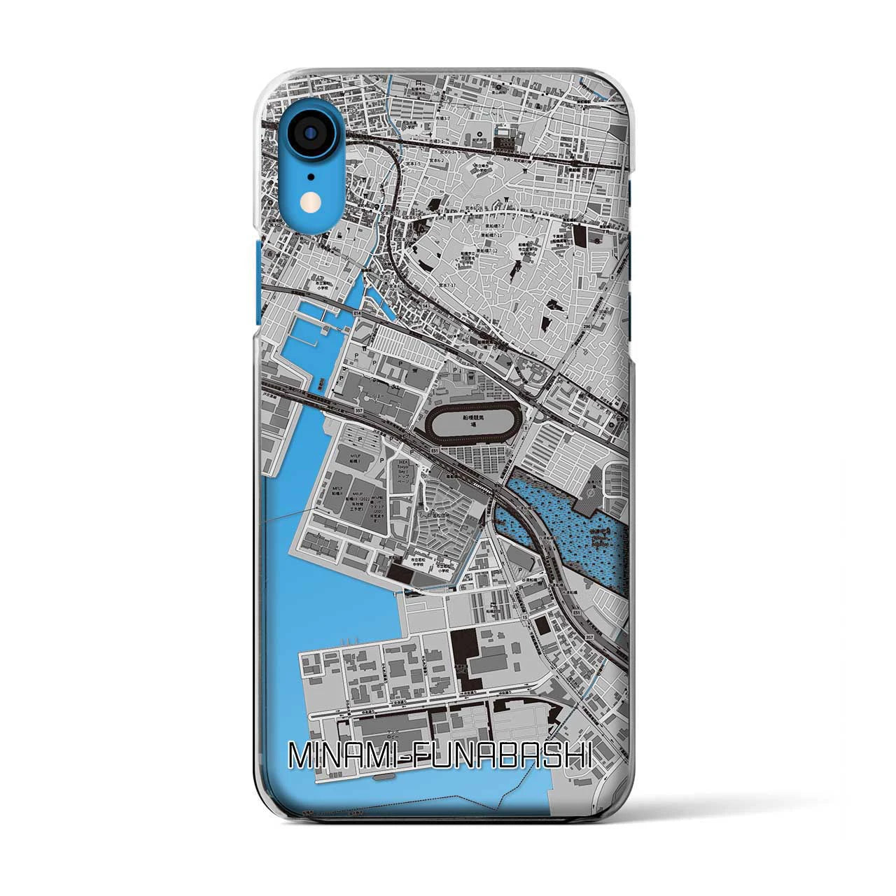 【南船橋(千葉県)】地図柄iPhoneケース(クリアタイプ)