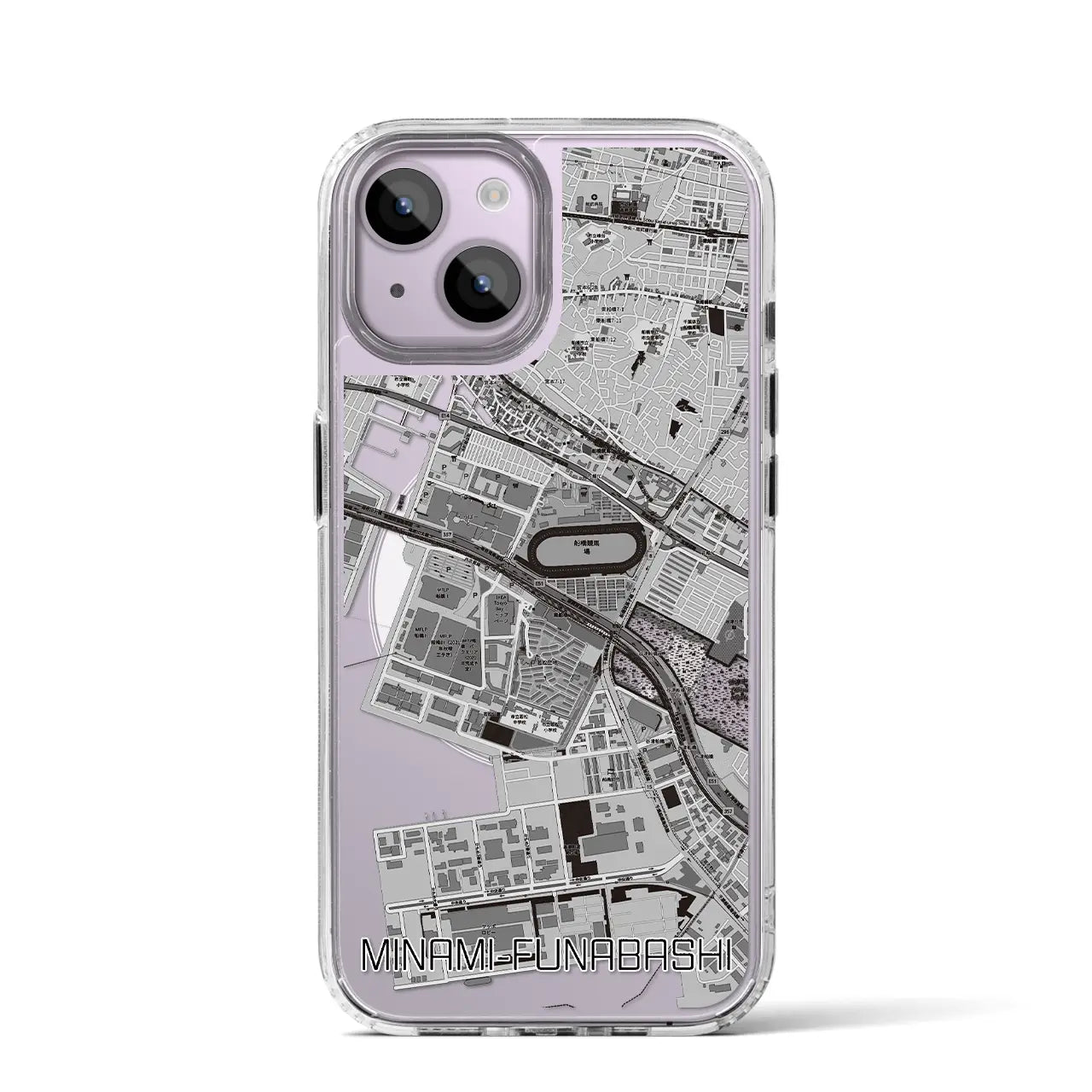 【南船橋(千葉県)】地図柄iPhoneケース(MagSafeタイプ)