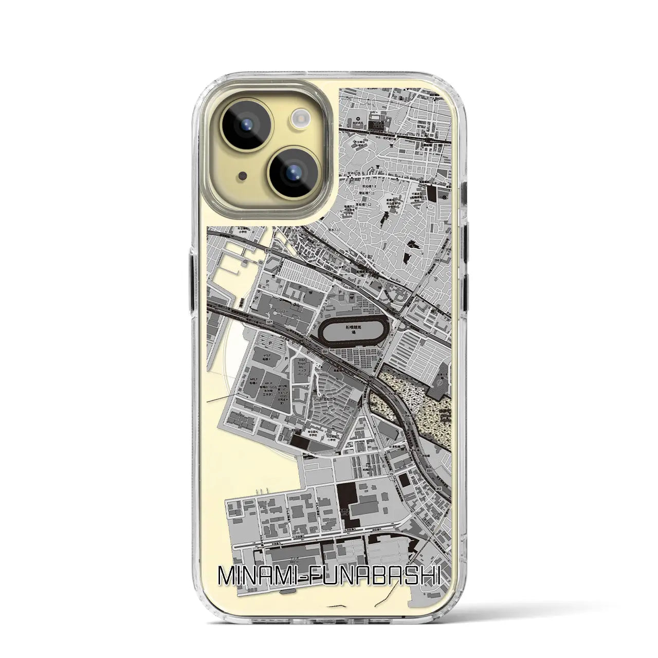 【南船橋(千葉県)】地図柄iPhoneケース(MagSafeタイプ)