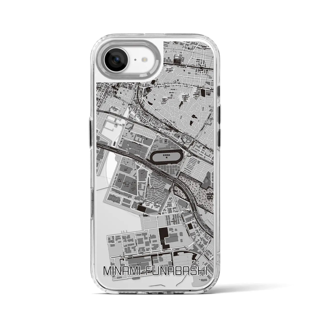 【南船橋(千葉県)】地図柄iPhoneケース(MagSafeタイプ)