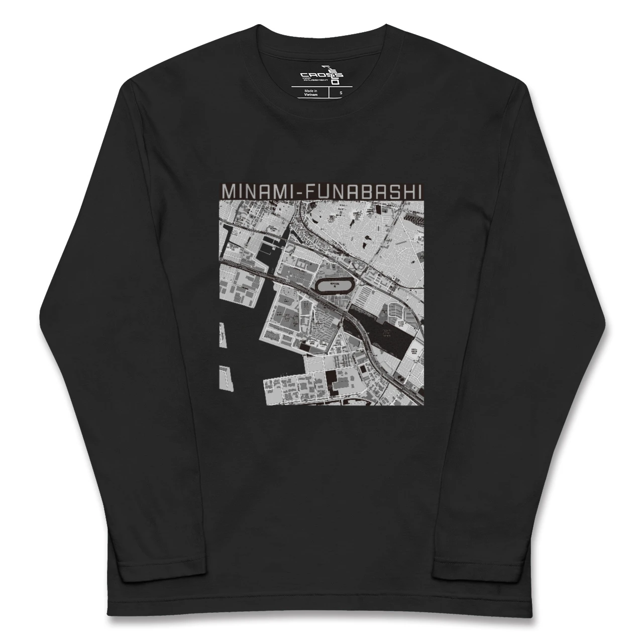 【南船橋(千葉県)】地図柄ロングスリーブTシャツ