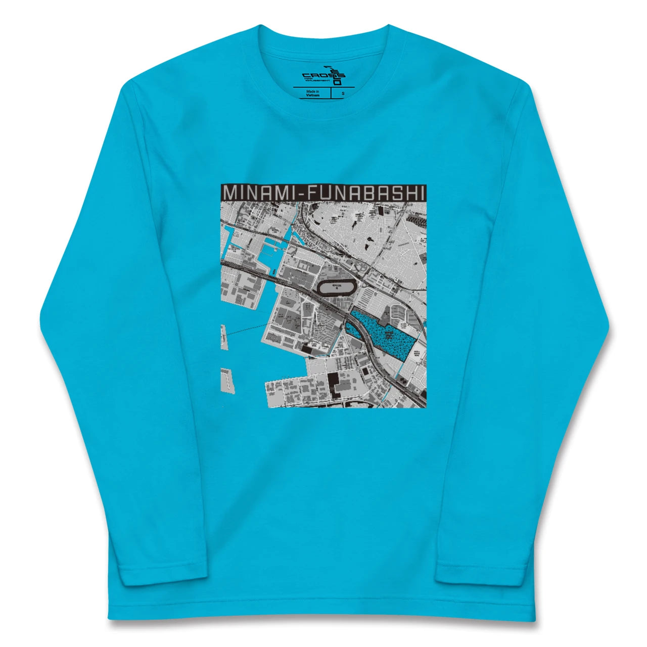 【南船橋(千葉県)】地図柄ロングスリーブTシャツ