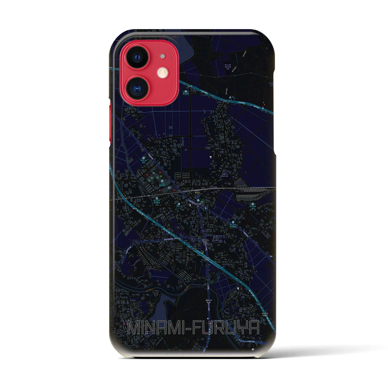 【南古谷(埼玉県)】地図柄iPhoneケース(バックカバータイプ)