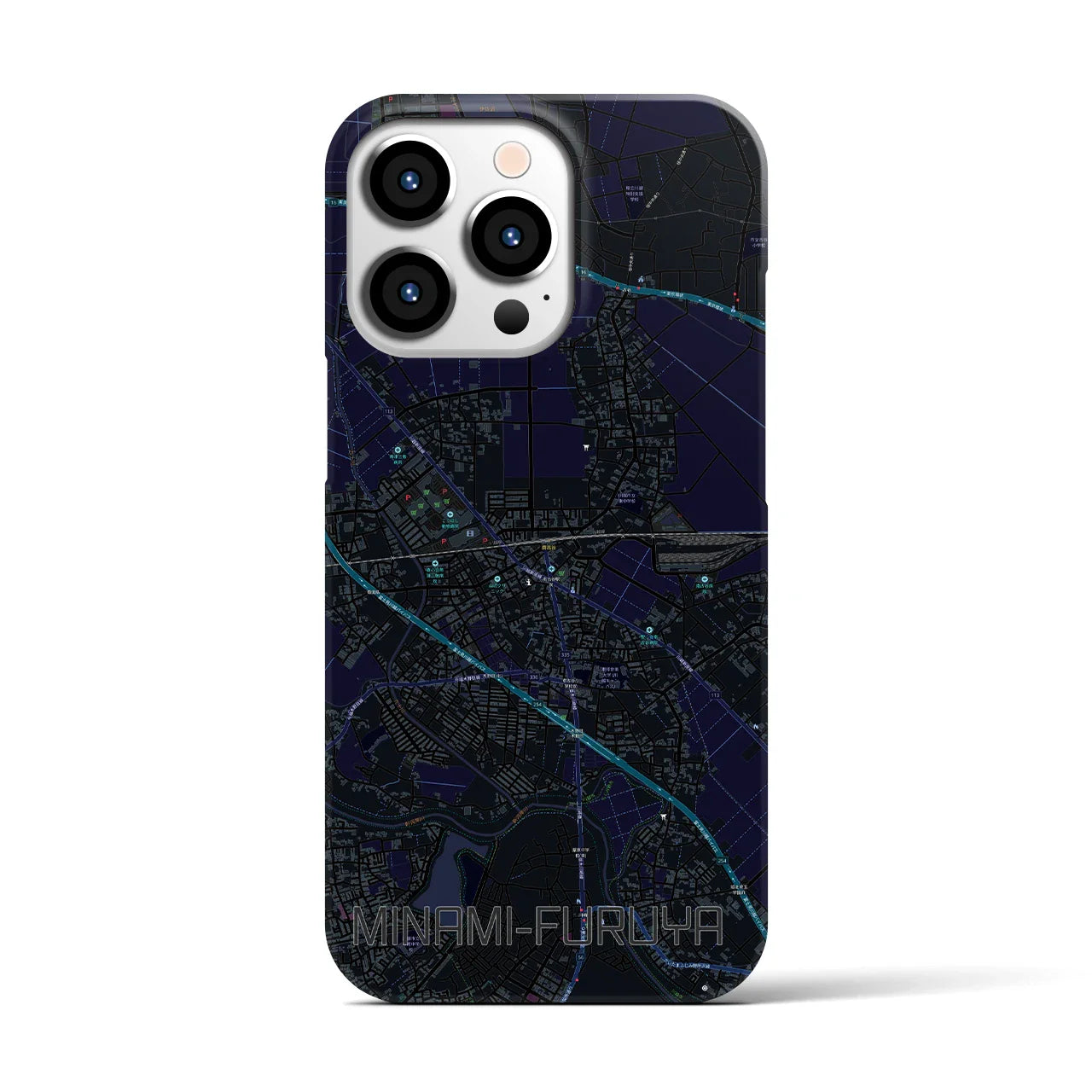 【南古谷(埼玉県)】地図柄iPhoneケース(バックカバータイプ)
