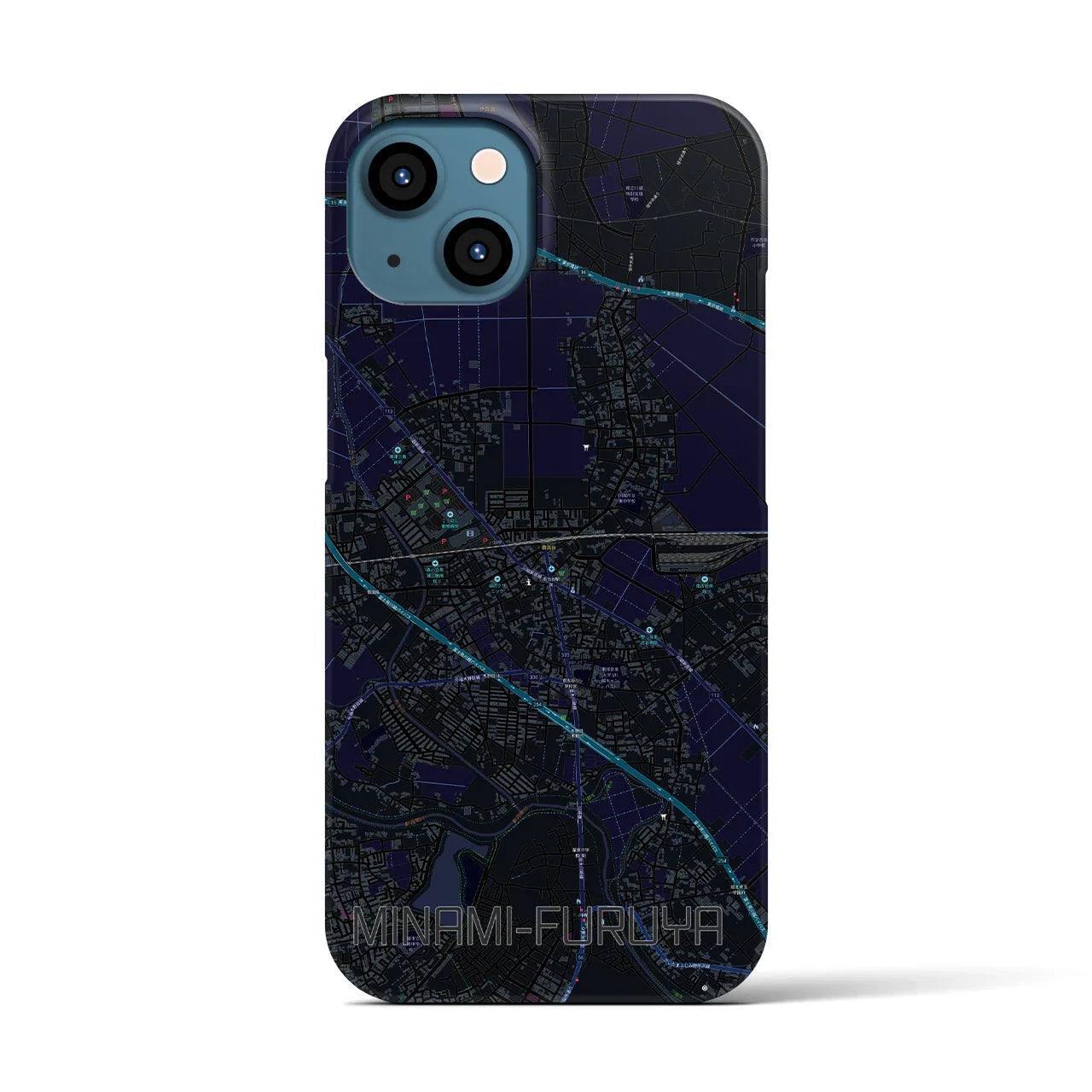 【南古谷(埼玉県)】地図柄iPhoneケース(バックカバータイプ)