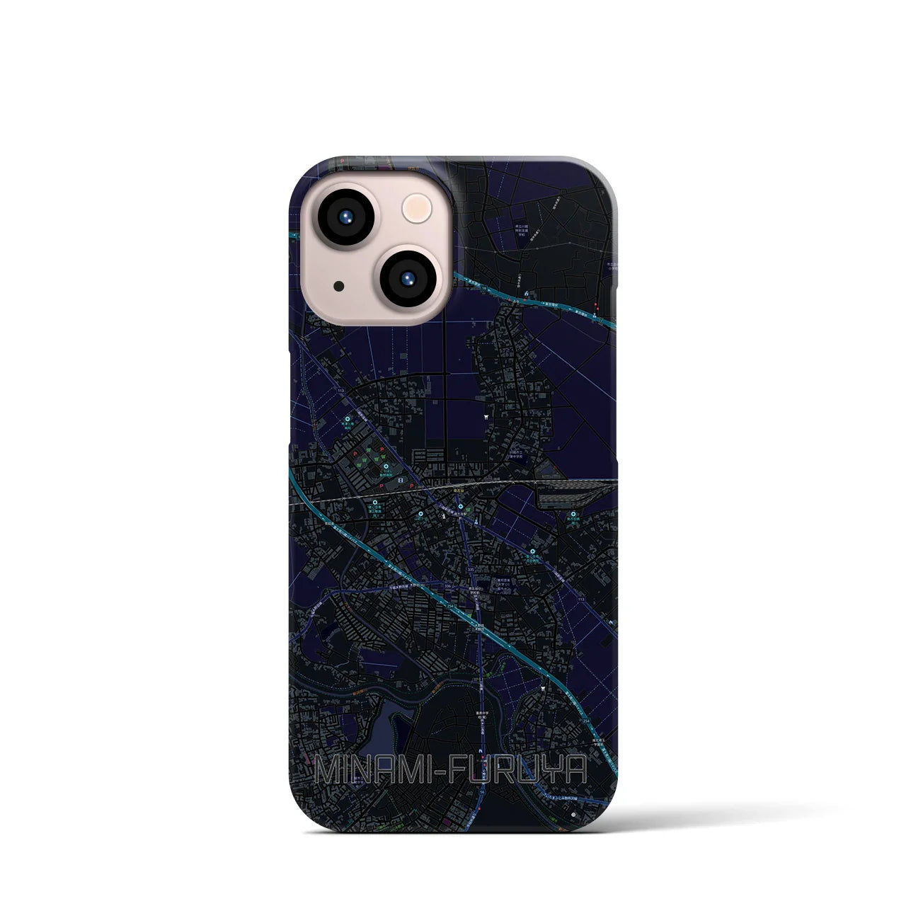 【南古谷(埼玉県)】地図柄iPhoneケース(バックカバータイプ)