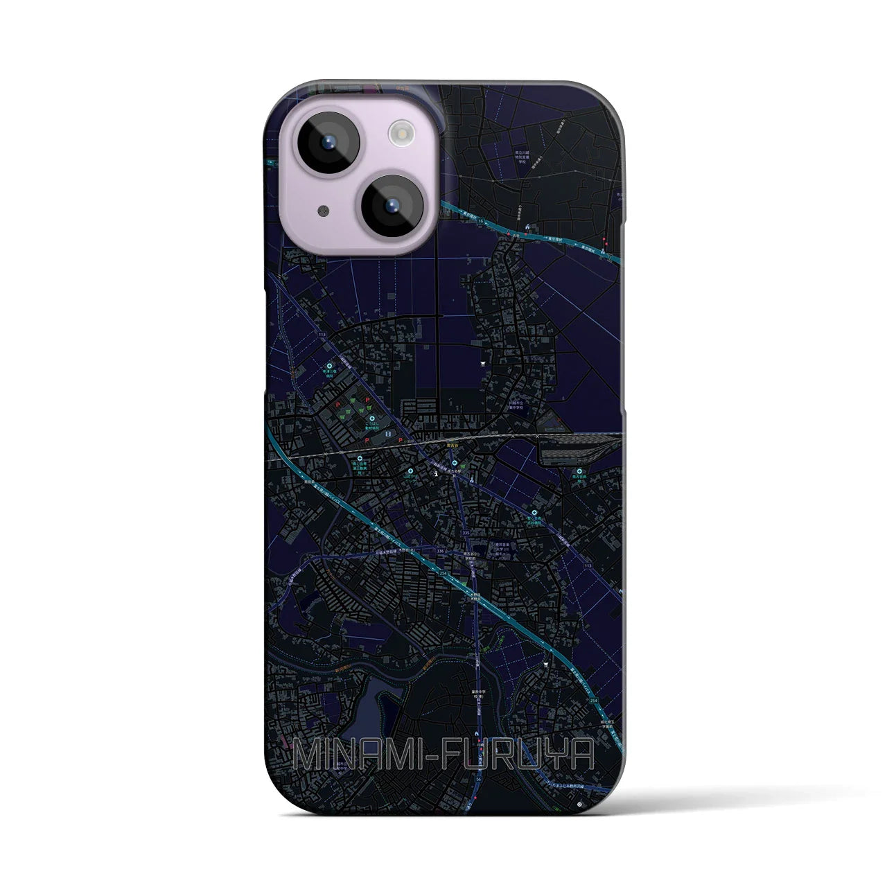 【南古谷(埼玉県)】地図柄iPhoneケース(バックカバータイプ)