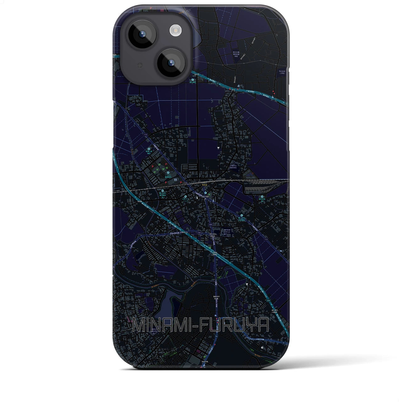 【南古谷(埼玉県)】地図柄iPhoneケース(バックカバータイプ)