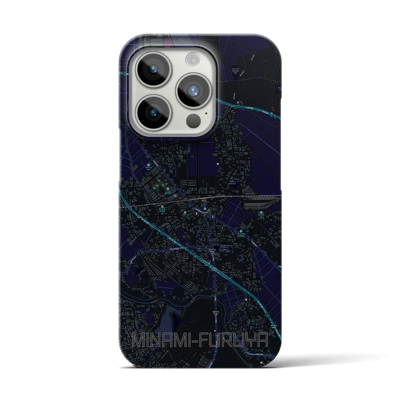 【南古谷(埼玉県)】地図柄iPhoneケース(バックカバータイプ)