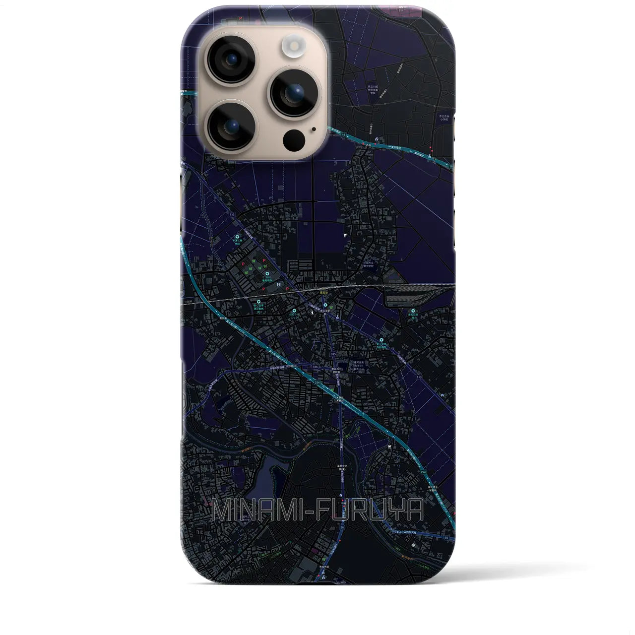 【南古谷(埼玉県)】地図柄iPhoneケース(バックカバータイプ)