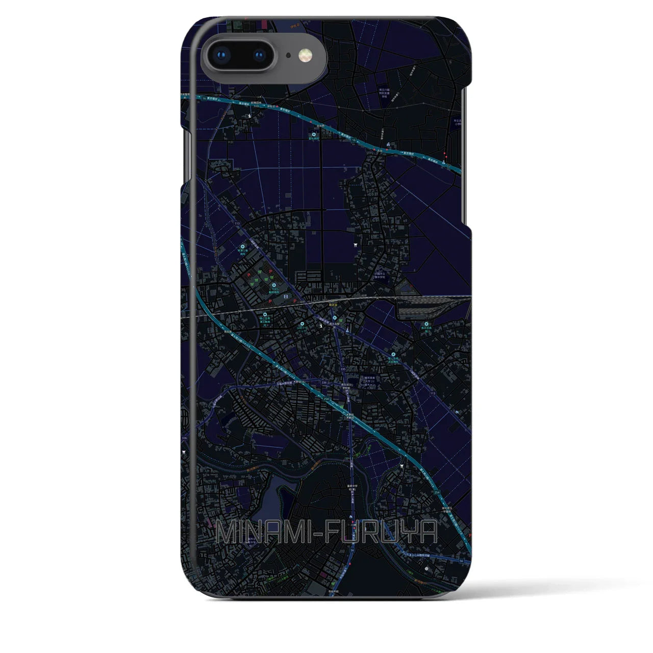 【南古谷(埼玉県)】地図柄iPhoneケース(バックカバータイプ)