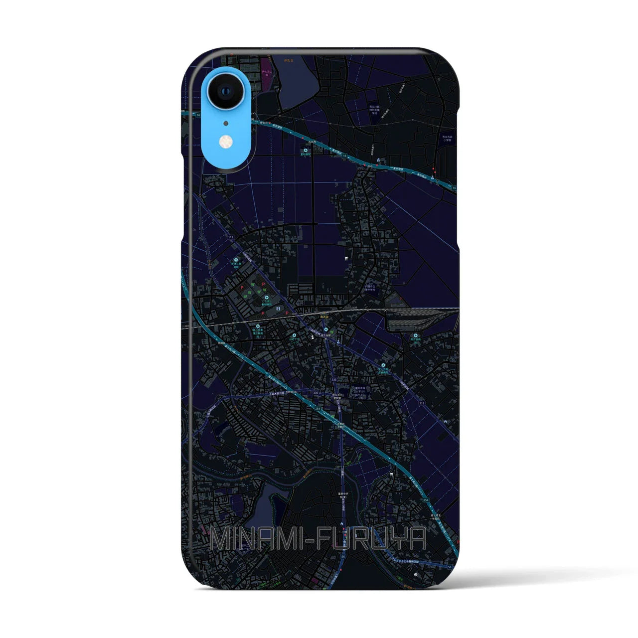 【南古谷(埼玉県)】地図柄iPhoneケース(バックカバータイプ)