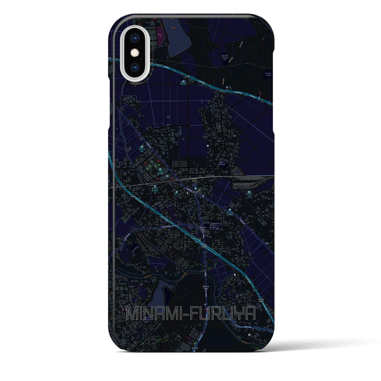 【南古谷(埼玉県)】地図柄iPhoneケース(バックカバータイプ)