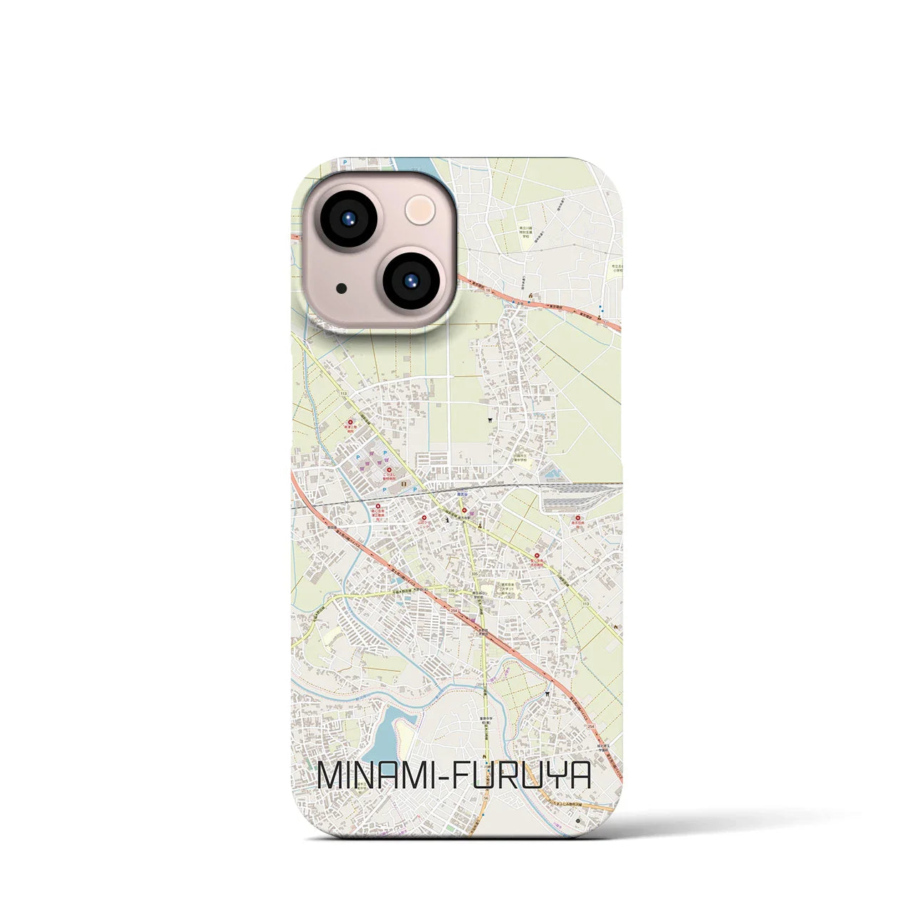 【南古谷(埼玉県)】地図柄iPhoneケース(バックカバータイプ)