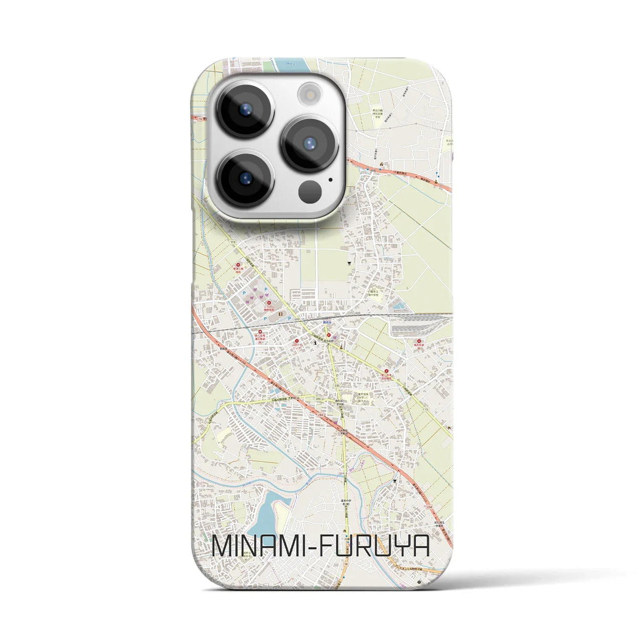 【南古谷(埼玉県)】地図柄iPhoneケース(バックカバータイプ)