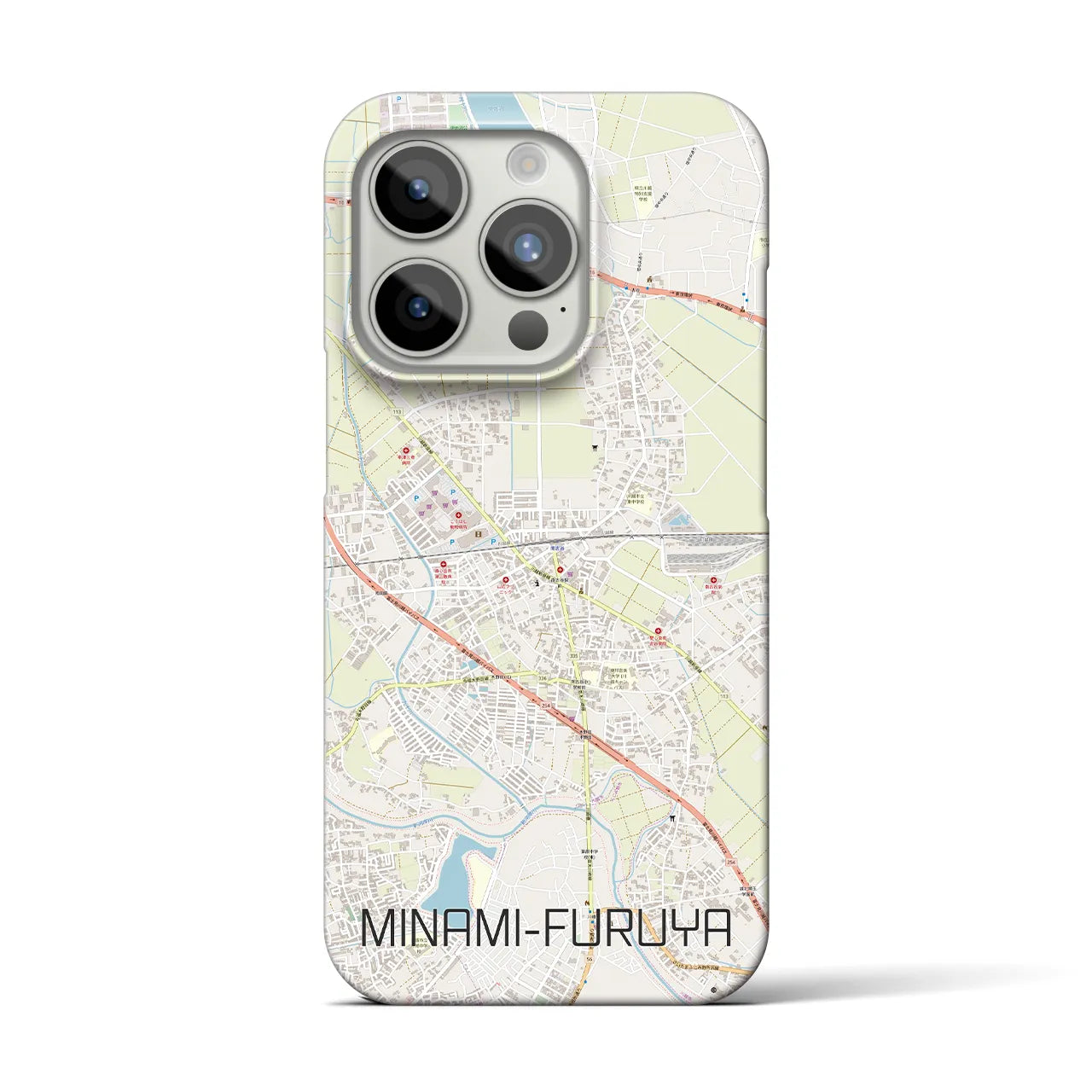 【南古谷(埼玉県)】地図柄iPhoneケース(バックカバータイプ)