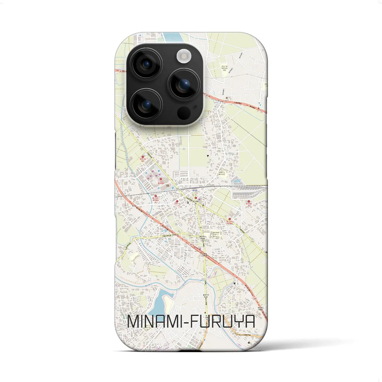 【南古谷(埼玉県)】地図柄iPhoneケース(バックカバータイプ)
