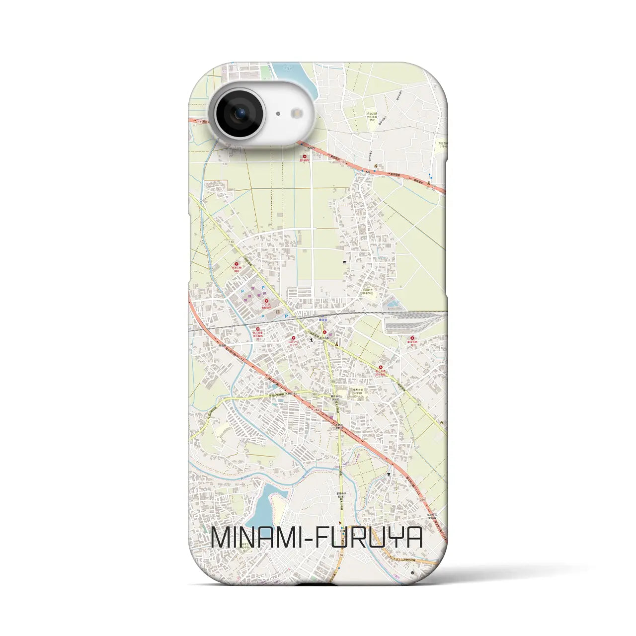 【南古谷(埼玉県)】地図柄iPhoneケース(バックカバータイプ)