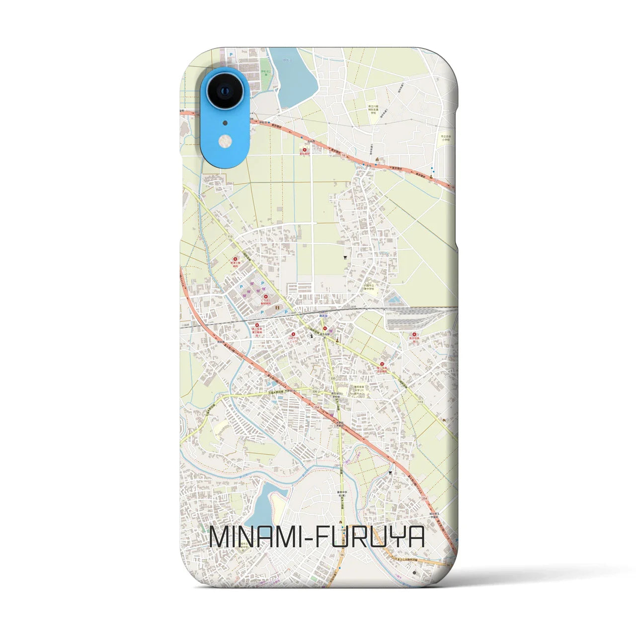 【南古谷(埼玉県)】地図柄iPhoneケース(バックカバータイプ)