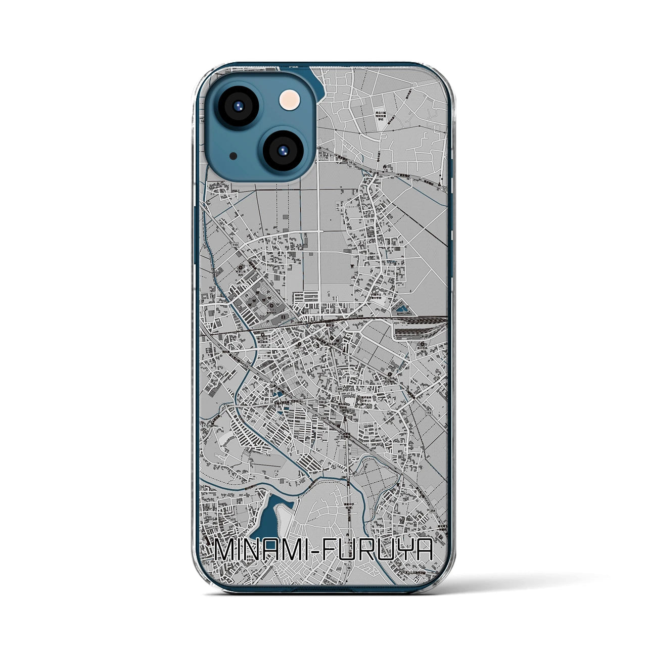 【南古谷(埼玉県)】地図柄iPhoneケース(クリアタイプ)
