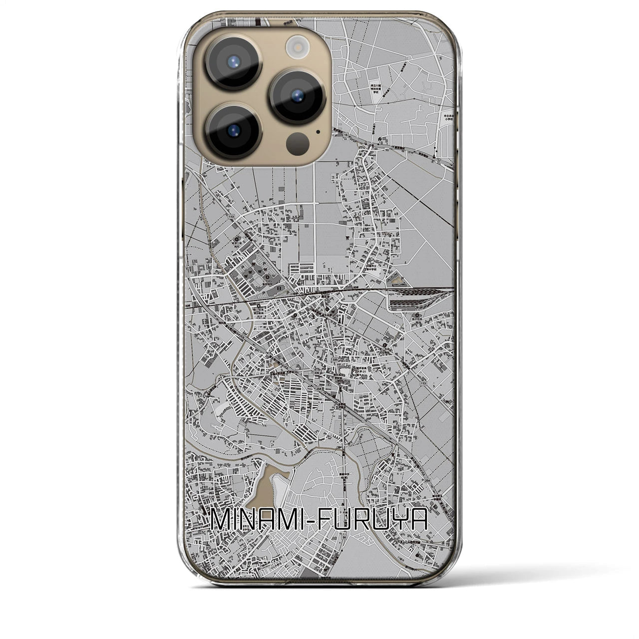 【南古谷(埼玉県)】地図柄iPhoneケース(クリアタイプ)