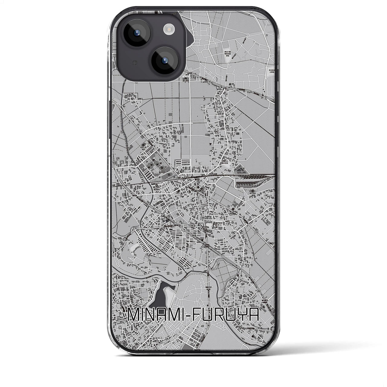 【南古谷(埼玉県)】地図柄iPhoneケース(クリアタイプ)