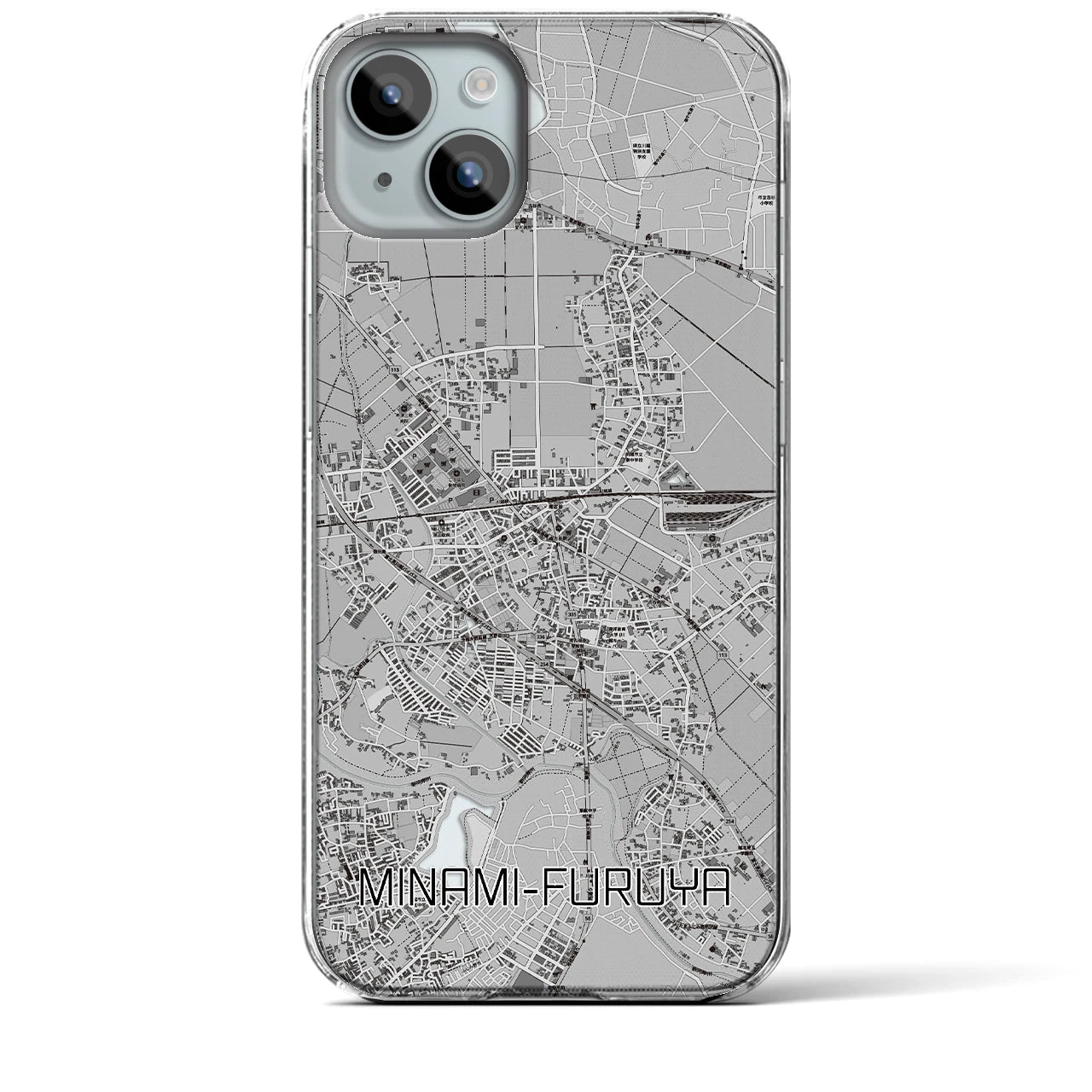 【南古谷(埼玉県)】地図柄iPhoneケース(クリアタイプ)