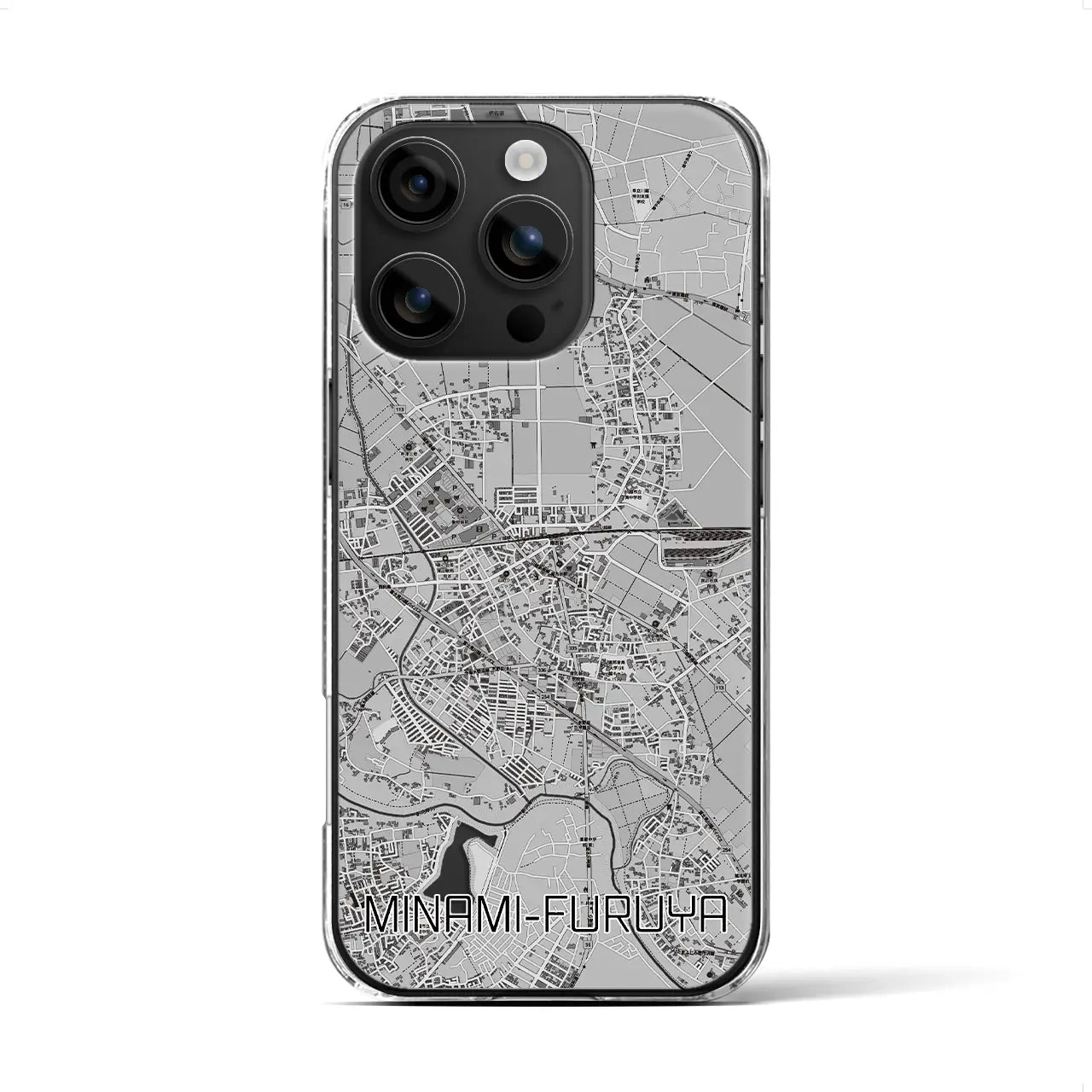 【南古谷(埼玉県)】地図柄iPhoneケース(クリアタイプ)