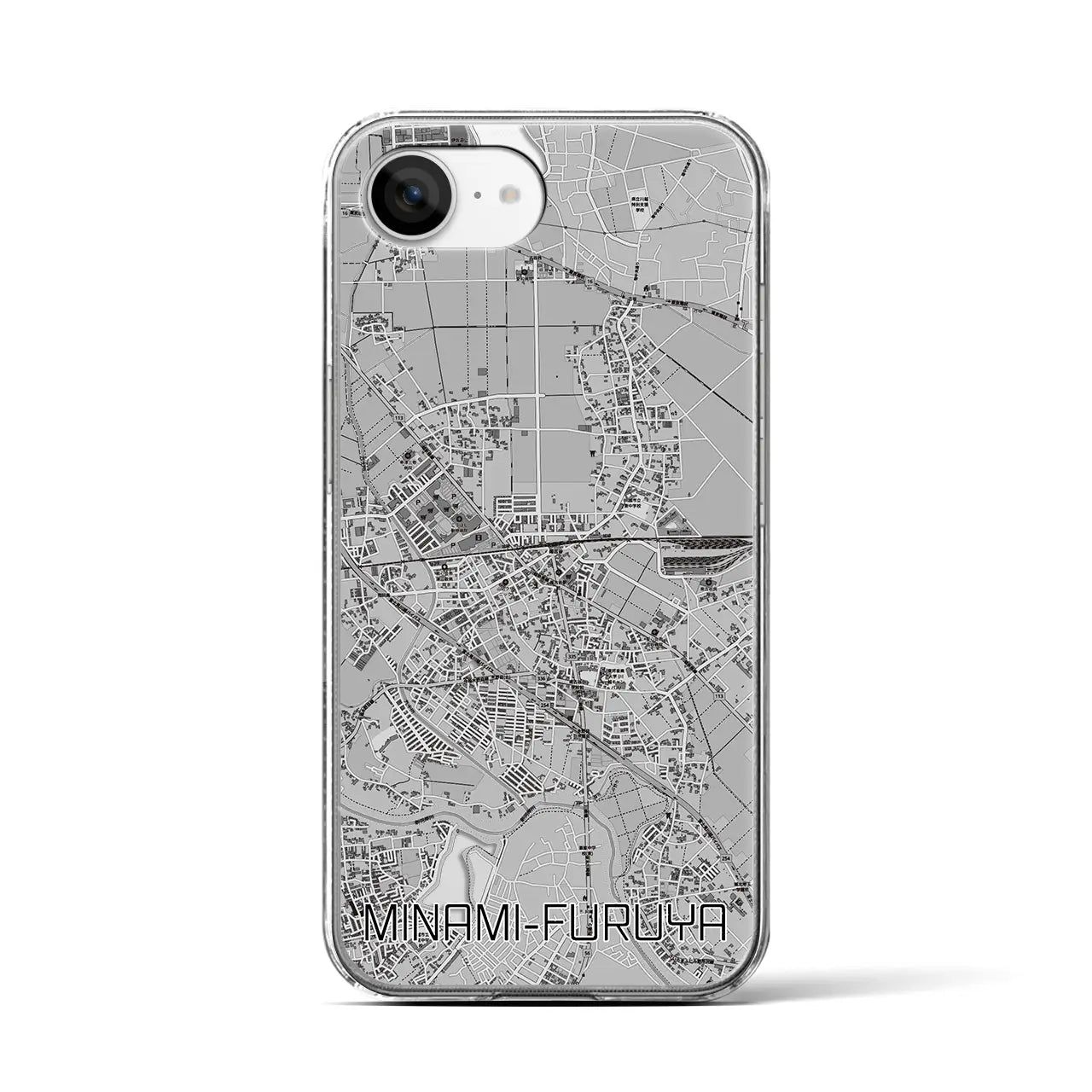 【南古谷(埼玉県)】地図柄iPhoneケース(クリアタイプ)