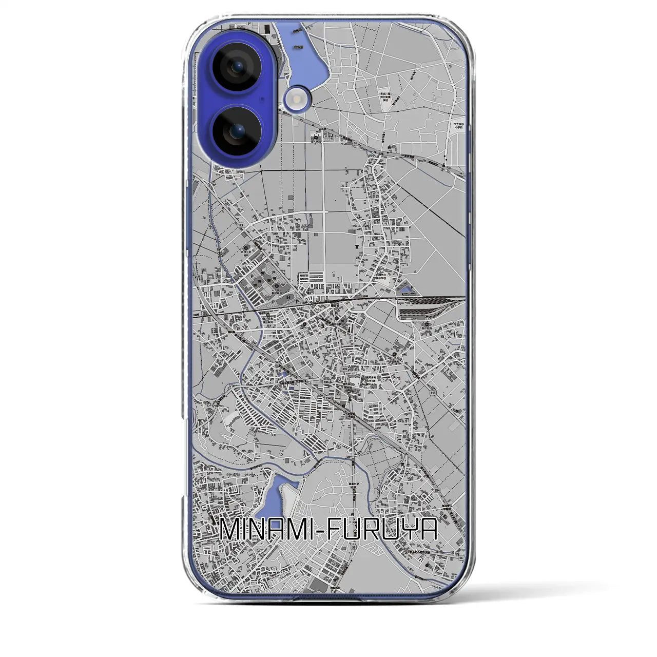 【南古谷(埼玉県)】地図柄iPhoneケース(クリアタイプ)
