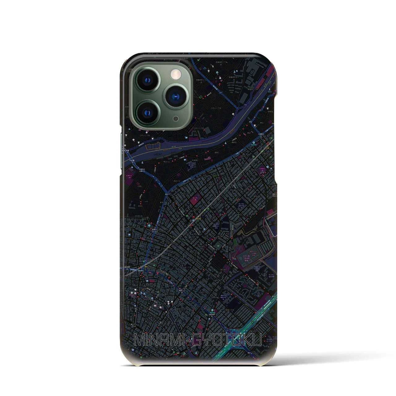 【南行徳(千葉県)】地図柄iPhoneケース(バックカバータイプ)