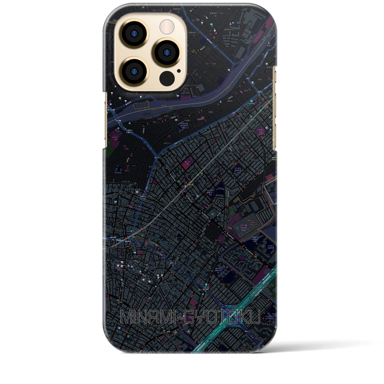 【南行徳(千葉県)】地図柄iPhoneケース(バックカバータイプ)