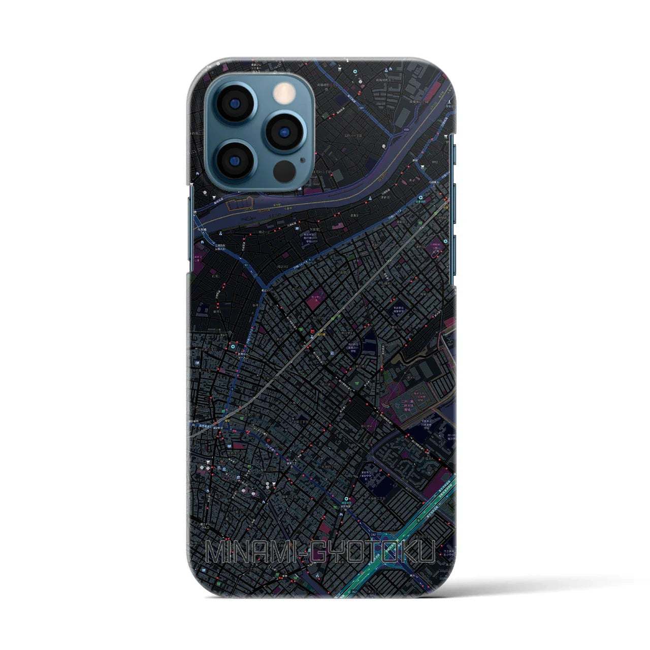 【南行徳(千葉県)】地図柄iPhoneケース(バックカバータイプ)