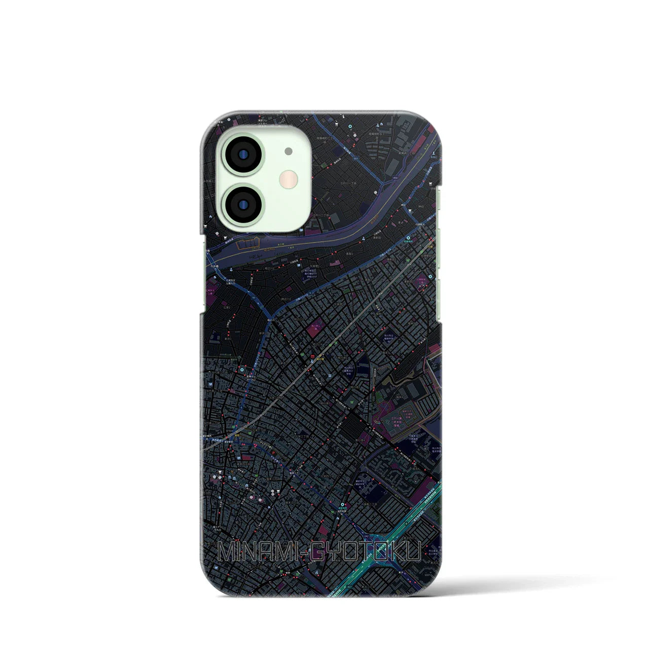 【南行徳(千葉県)】地図柄iPhoneケース(バックカバータイプ)