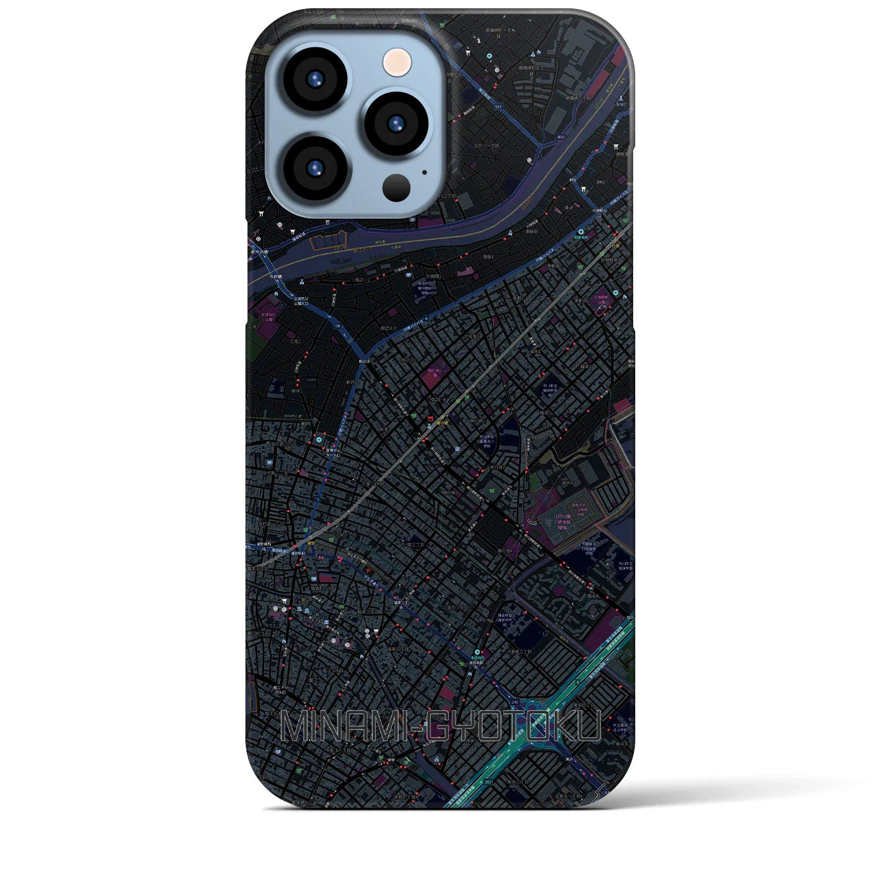 【南行徳(千葉県)】地図柄iPhoneケース(バックカバータイプ)