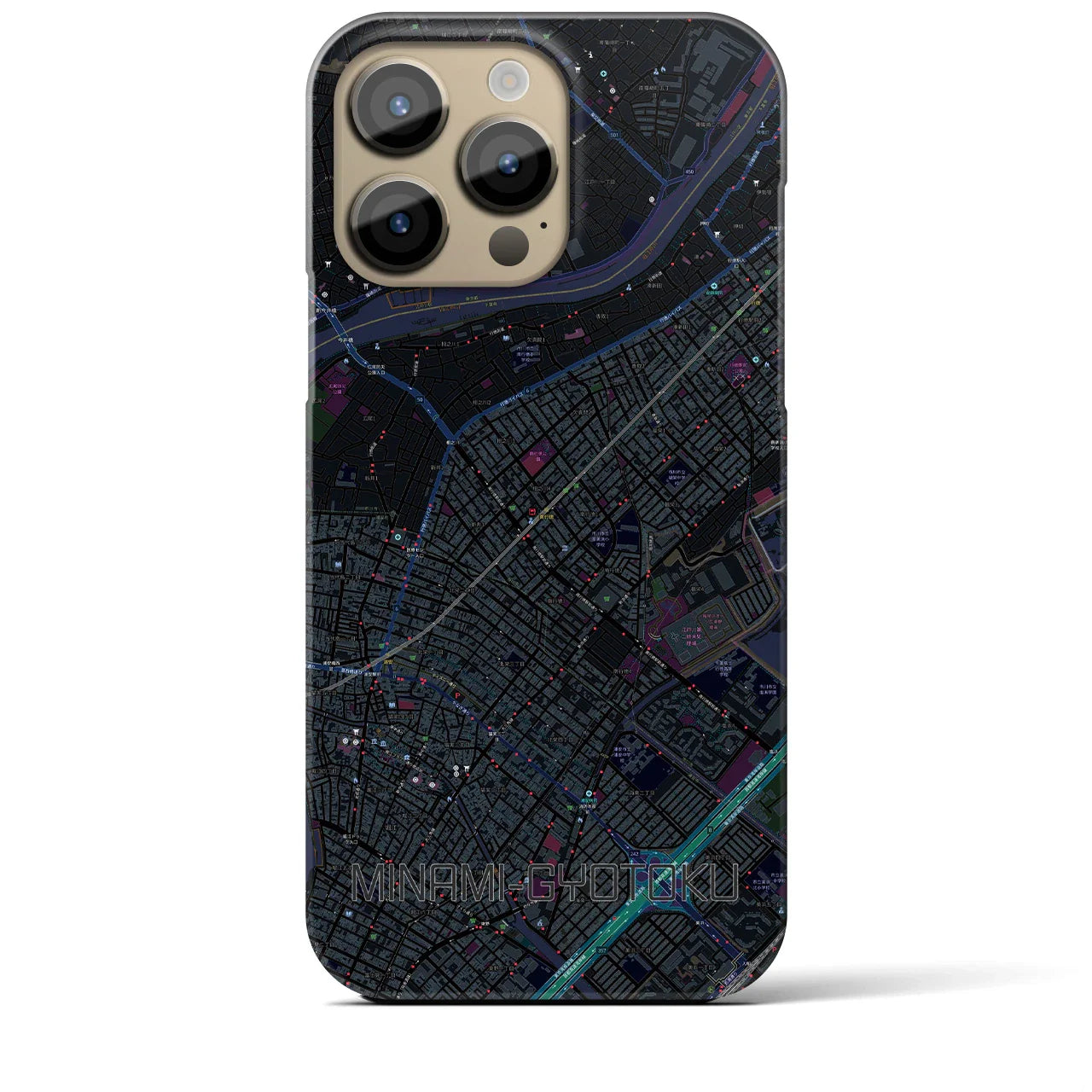 【南行徳(千葉県)】地図柄iPhoneケース(バックカバータイプ)